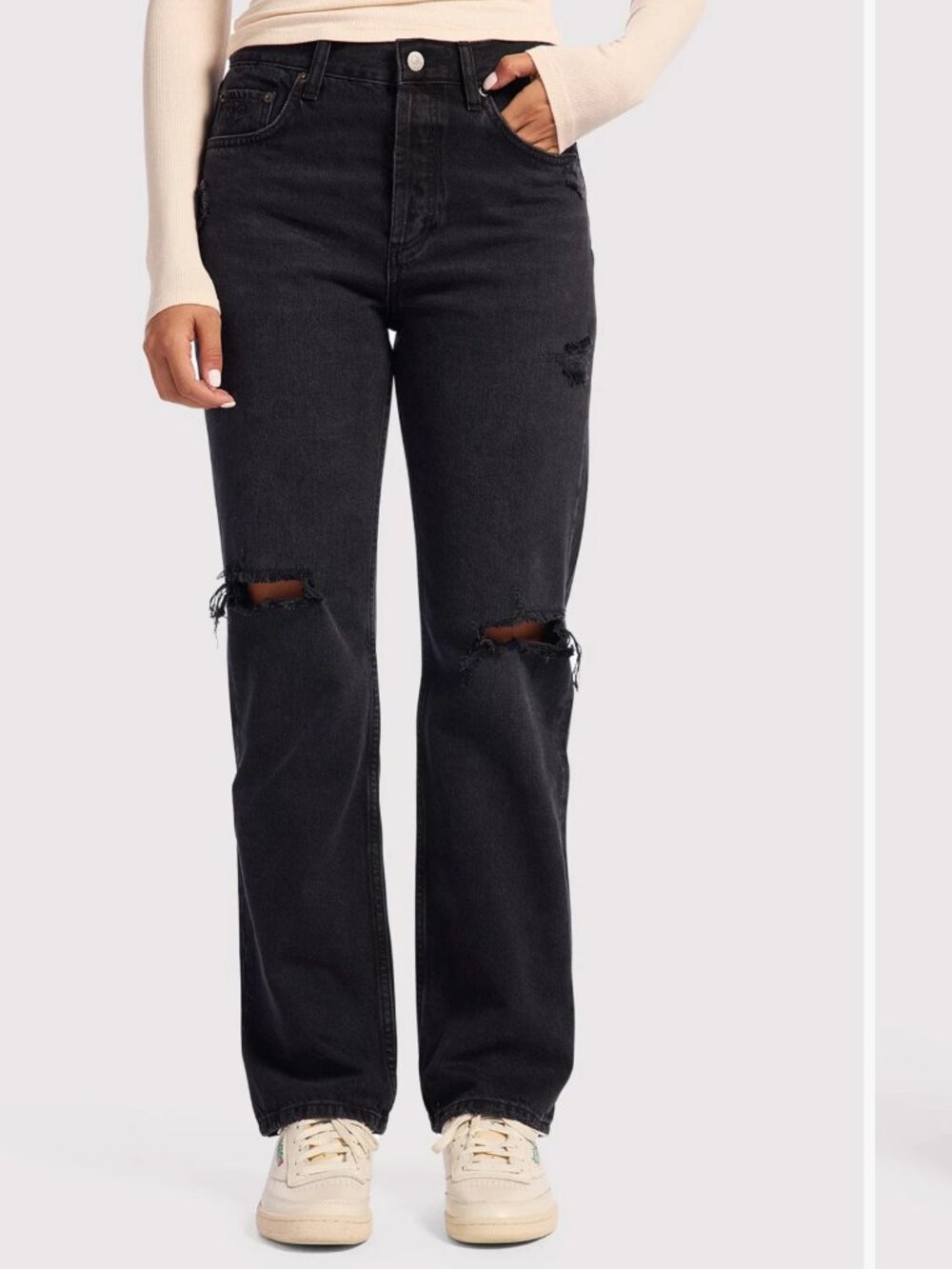 NUUDS Women's EUC The Straight Curvy Fit Button Fly Jeans | Size 28